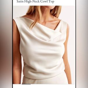 Abercrombie satin cowl neck top size S